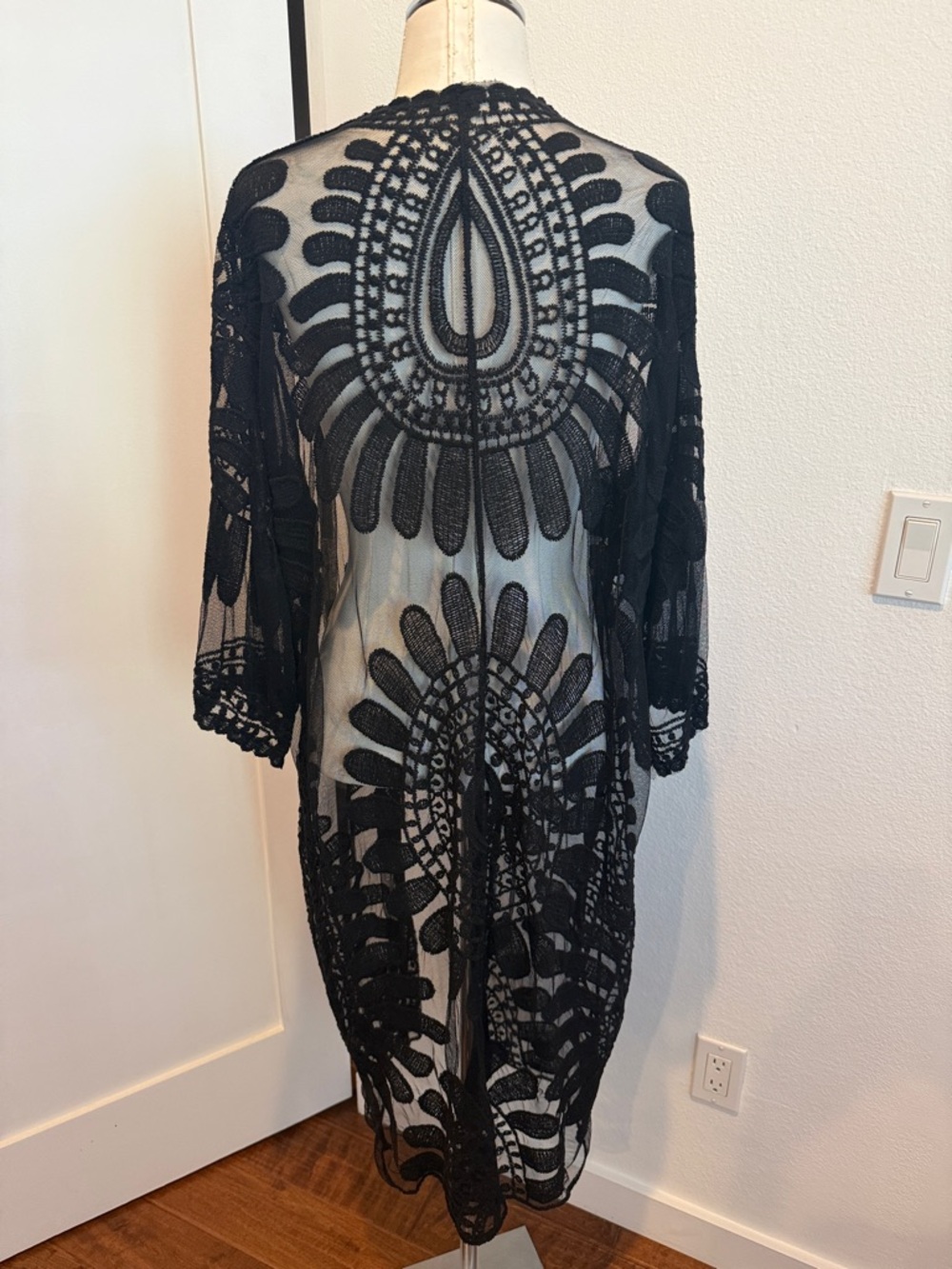 Raj Black Crochet Lace Swim Coverup - Picture 3 of 3
